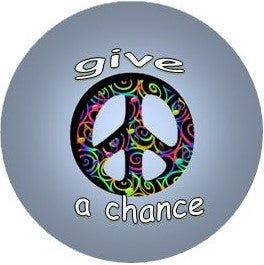 1.5 inch Give Peace a Chance button